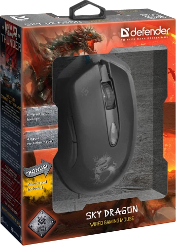 Defender Sky Dragon Gaming Mouse + Mousepad