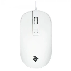 2E MF110 White Wired Mouse