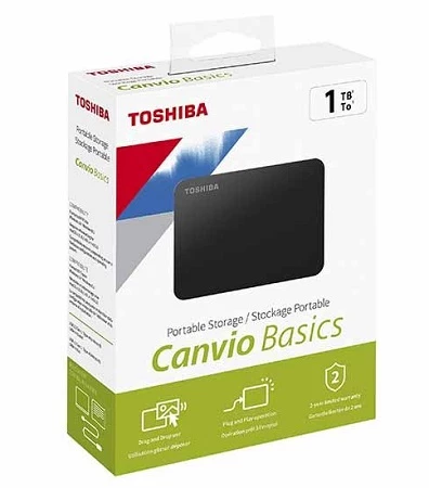 Toshiba Canvio Basics (HDTB410EK3AA) 1TB External HDD