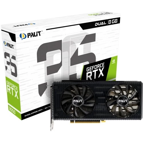 Palit GeForce RTX 3050 Dual 4GB (NE63050019P1-190AD) 128 bit Videokart