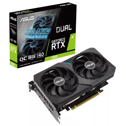 Asus Dual GeForce RTX™ 3050 OC Edition 8GB (90YV0HH0-M0AA00) 128 bit Videokart