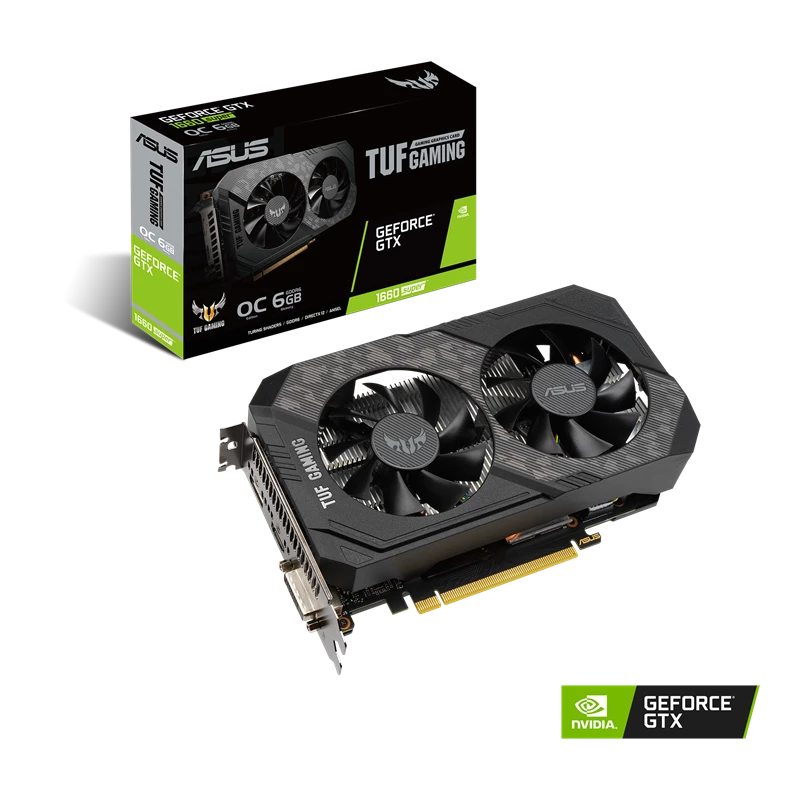 Asus TUF Gaming GeForce® GTX 1660 SUPER™ OC (TUF-GTX1660S-O6G-GAMING)6GB 192bit Videokart