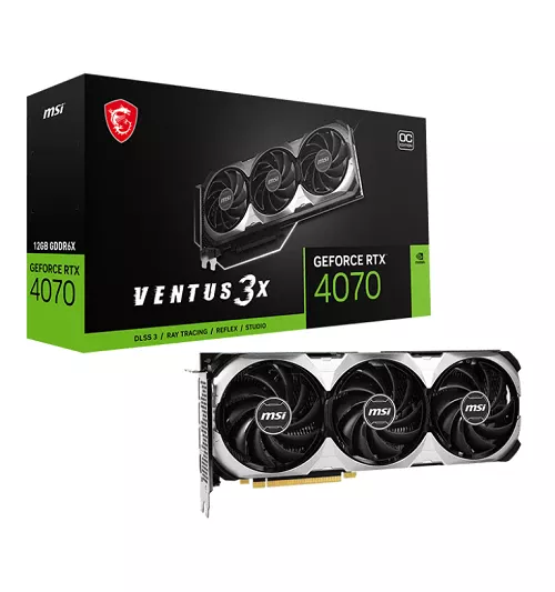 MSI GeForce RTX™ 4070 Ventus 3X 12G OC 192-bit Videokart