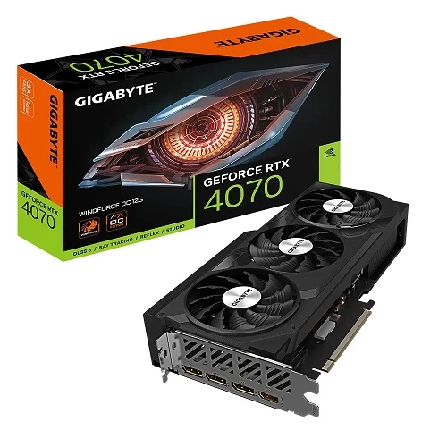 Gigabyte GeForce RTX™ 4070 Windforce 12G OC (GV-N4070WF30C-12GD) 192-bit Videokart